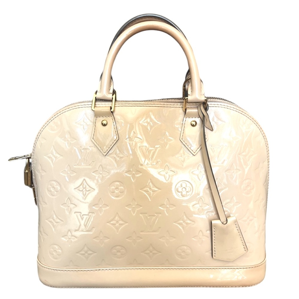 Authenticated Louis Vuitton Vernis Alma PM in Rose Angelique